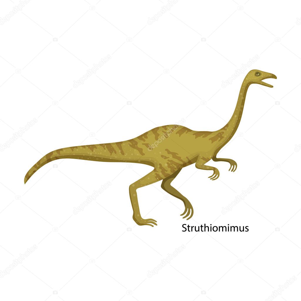 Dinosaur vector icon.Cartoon vector icon isolated on white background dinosaur.
