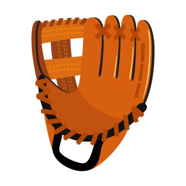 Beyzbol eldiveni vektör simgesi. Çizgi film vektör simgesi beyaz arka plan beyzbol eldiveninde izole edilmiş..