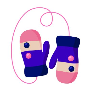 Mittens vektör simgesi. Çizgi film vektör simgesi beyaz arkaplan eldivenlerinde izole edildi.