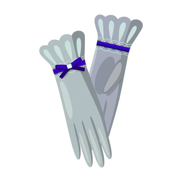 Elegant handske vektor ikon.Tecknad vektor ikon isolerad på vit bakgrund elegant handske. — Stock vektor
