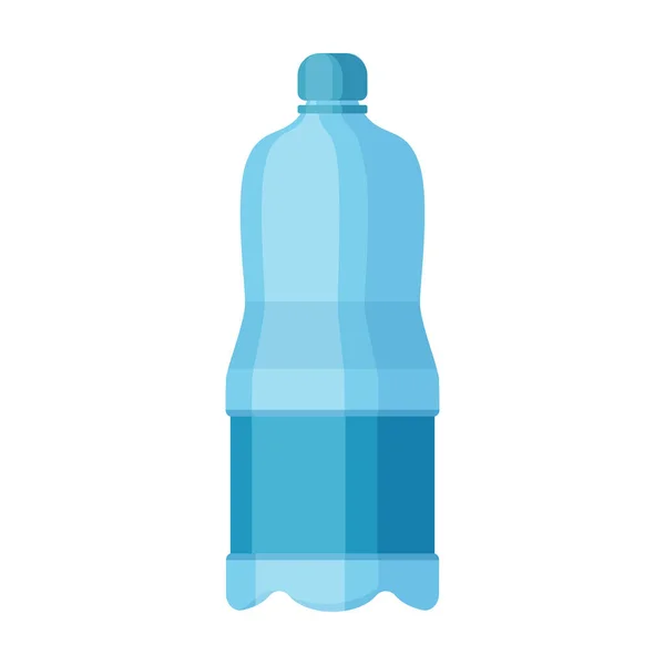 Plastikowa ikona wektora butelki.Ikona wektora kreskówki izolowane na białym tle plastikowej butelki. — Wektor stockowy