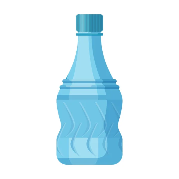 Ikon vektor botol plastik. Ikon vektor kartun diisolasi pada botol plastik latar belakang putih. - Stok Vektor