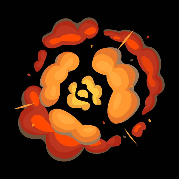 Explosion vector icon.Cartoon vector icon isolated on white background explosion. — Stock Vector