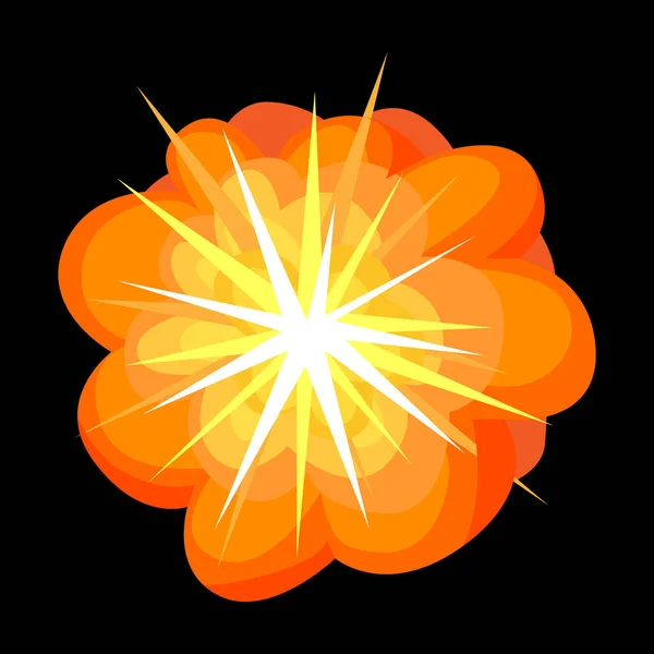 Ikona vektoru výbuchu. Ikona vektoru karikatury izolované na bílém pozadí exploze. — Stockový vektor