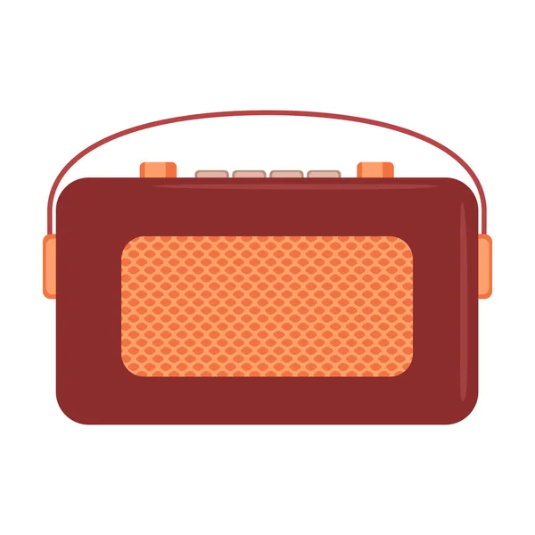 Radio vector icon.Cartoon vector pictogram geïsoleerd op witte achtergrond radio. — Stockvector