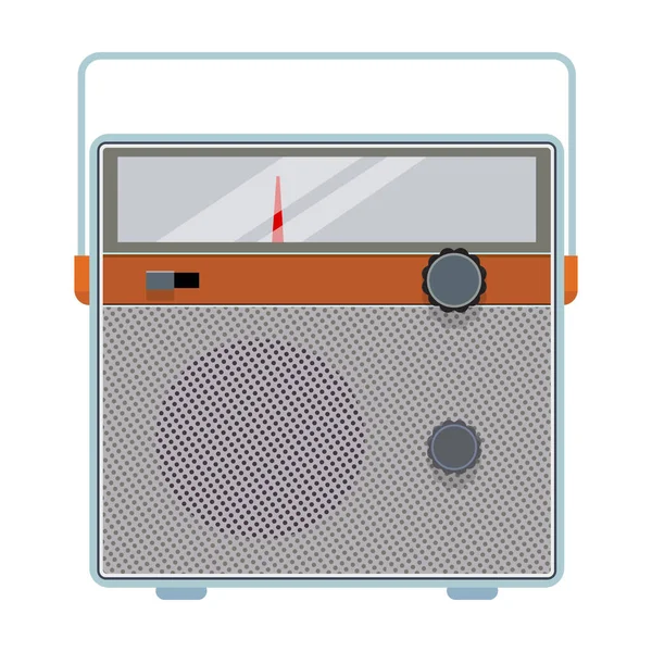 Ícone de vetor de rádio vetor icon.Cartoon isolado no rádio de fundo branco . — Vetor de Stock