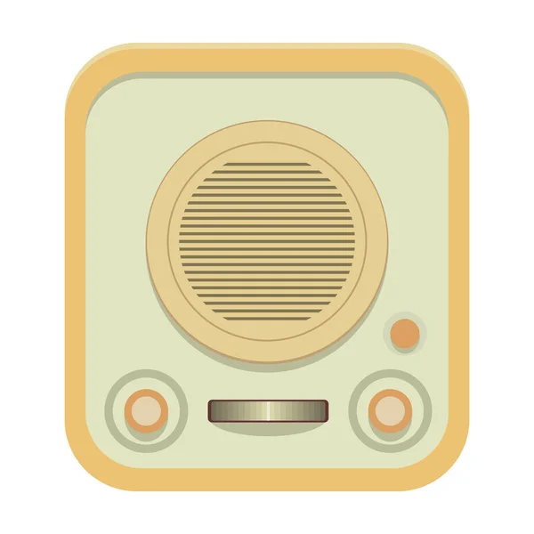 Icono de vector de radio. Icono de vector de dibujos animados aislado en radio de fondo blanco . — Vector de stock