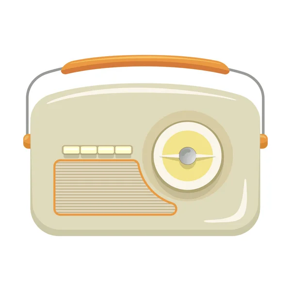 Radio vector icon.Cartoon vector pictogram geïsoleerd op witte achtergrond radio. — Stockvector