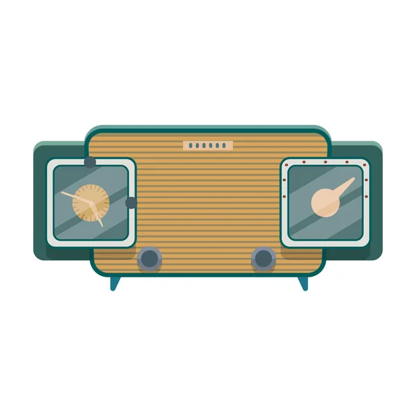 Icono de vector de radio. Icono de vector de dibujos animados aislado en radio de fondo blanco . — Vector de stock