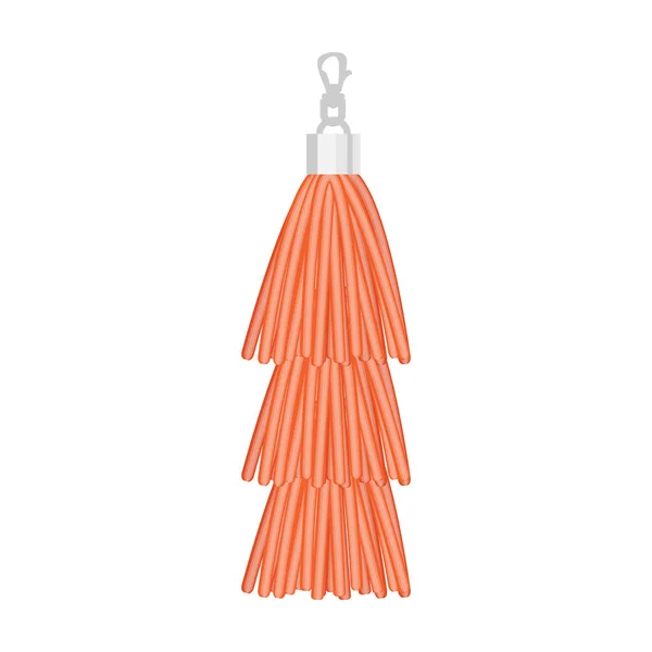 Icône vectorielle brosse Tassel. Icône vectorielle bande dessinée isolée sur fond blanc brosse à pompon . — Image vectorielle