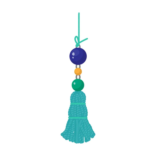 Tassel cepillo vector icon.Cartoon icono del vector aislado en el cepillo de borla de fondo blanco . — Vector de stock