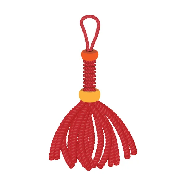 Tassel escova vetor icon.Cartoon vetor ícone isolado no fundo branco pincel borla . —  Vetores de Stock