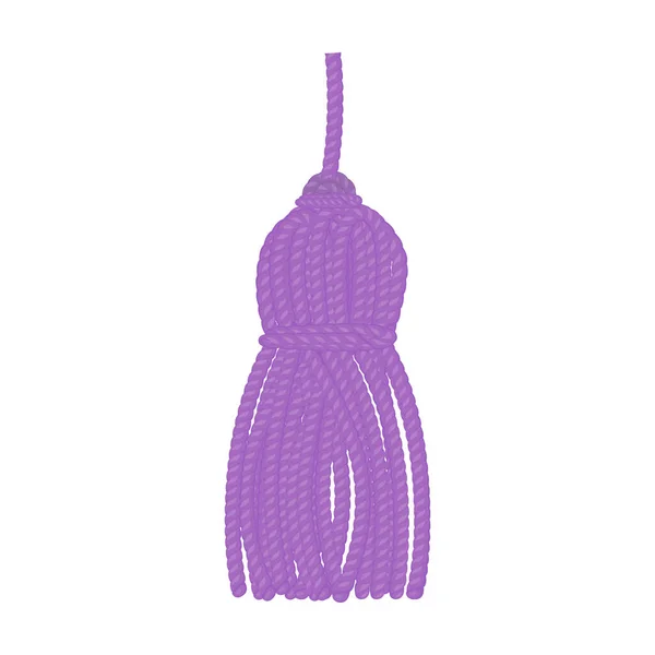 Tassel brush vector icon.Cartoon vector icon 을 흰색 배경 술 솔에 분리. — 스톡 벡터