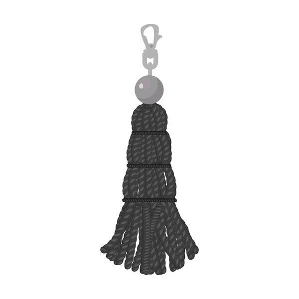 Icône vectorielle brosse Tassel. Icône vectorielle bande dessinée isolée sur fond blanc brosse à pompon . — Image vectorielle