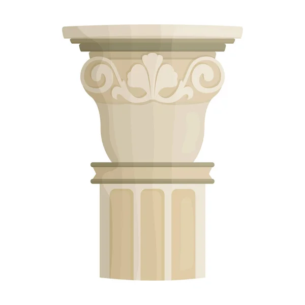 Icono de vector de columna de pilar. Icono de vector de dibujos animados aislado en columna de pilar de fondo blanco . — Vector de stock