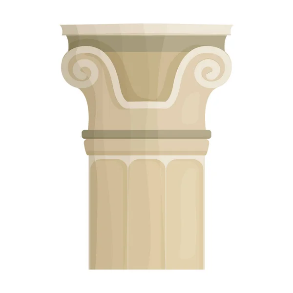 Icono de vector de columna de pilar. Icono de vector de dibujos animados aislado en columna de pilar de fondo blanco . — Vector de stock