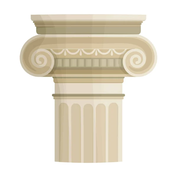 Icône vectorielle de colonne de pilier Icône vectorielle de bande dessinée isolée sur fond blanc colonne pilier . — Image vectorielle