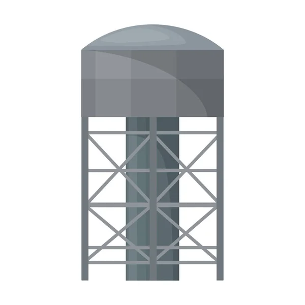 Icono de vector de torre de agua. Icono de vector de dibujos animados aislado en la torre de agua de fondo blanco . — Vector de stock