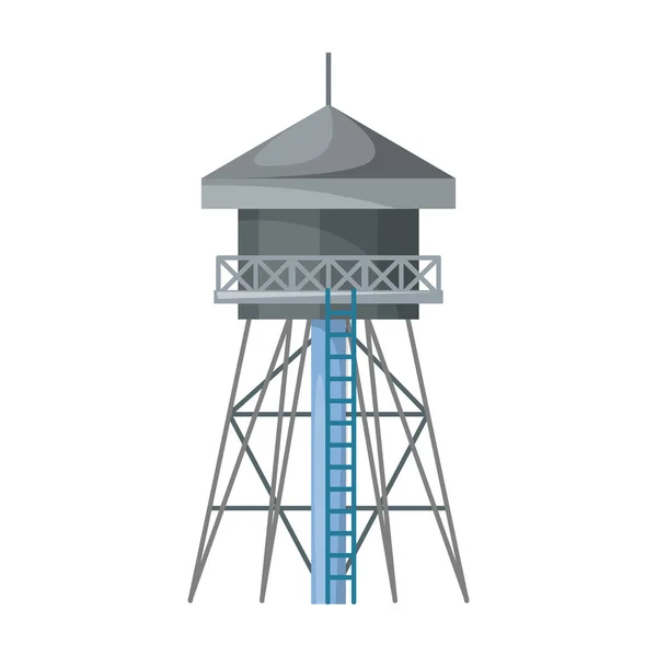 Vattentornet vektor ikon.Tecknad vektor ikon isolerad på vit bakgrund vattentorn. — Stock vektor