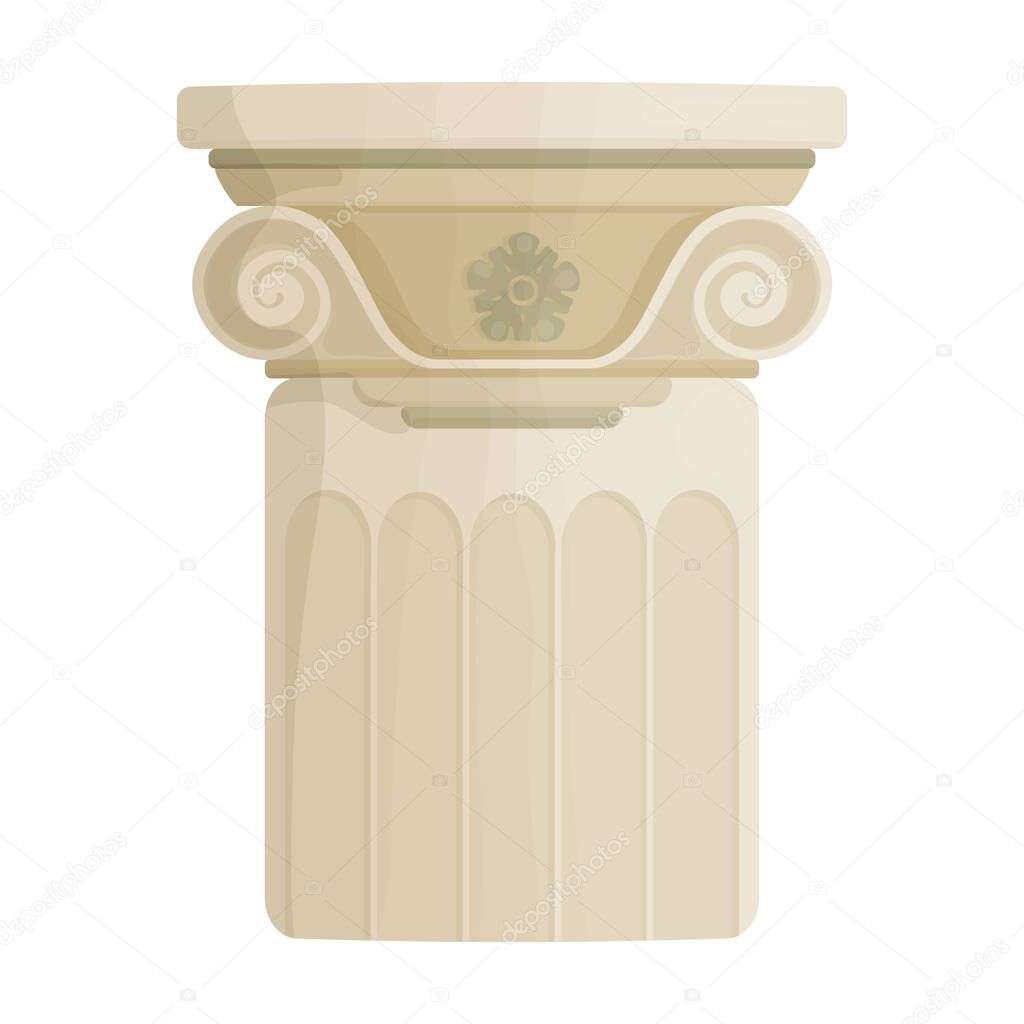 Pillar column vector icon.Cartoon vector icon isolated on white background pillar column.