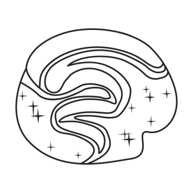 Kuzey aurora vektör simgesi. Taslak vektör simgesi beyaz arka planda izole edilmiş kuzey aurora.