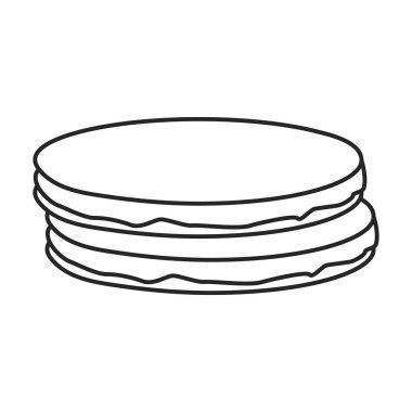 Belçika waffle vektör simgesi. Beyaz arkaplan Belçika waffle 'ında izole edilmiş ana vektör simgesi .