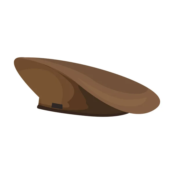 Military cap vector icon.Cartoon vector icon isolated on white background military cap. — 스톡 벡터
