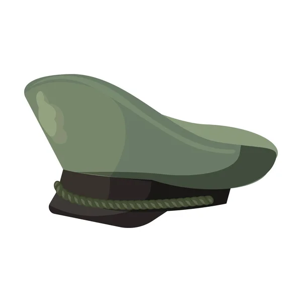 Icono de vector de gorra militar icon.Cartoon aislado sobre fondo blanco gorra militar . — Vector de stock