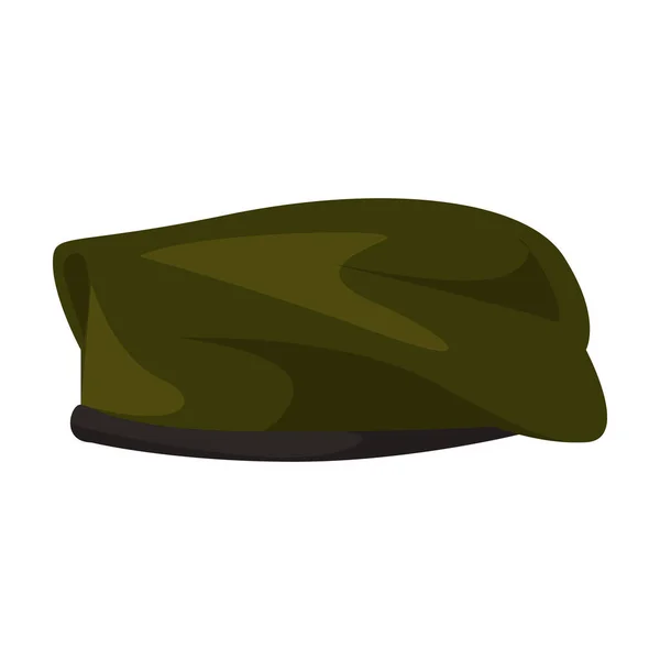 Military cap vector icon.Cartoon vector icon isolated on white background military cap. — 스톡 벡터