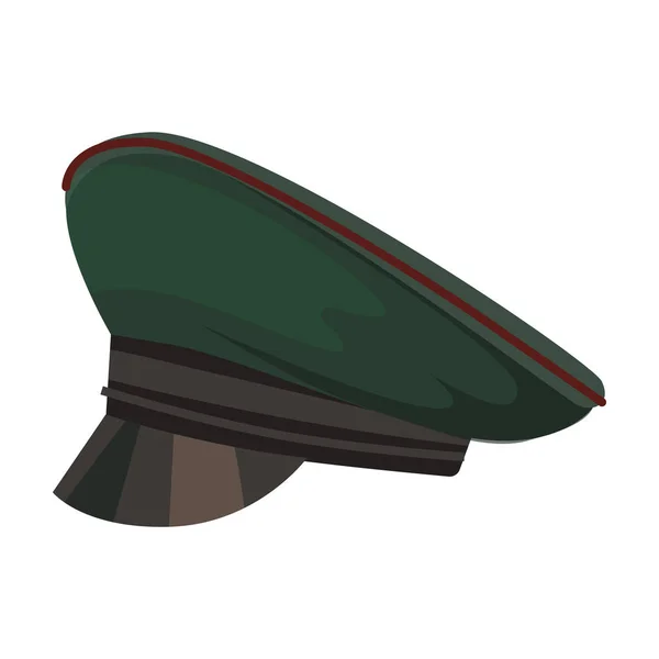 Icono de vector de gorra militar icon.Cartoon aislado sobre fondo blanco gorra militar . — Vector de stock