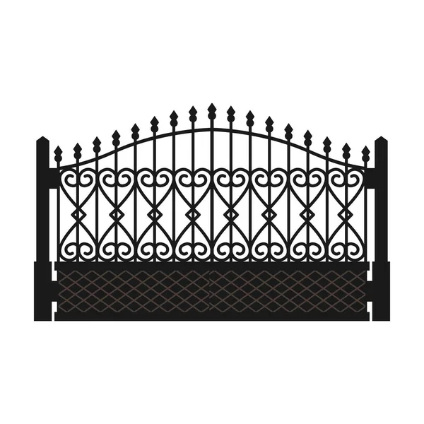 Ikona wektora bramy ogrodzenia.Ikona wektora kreskówek izolowane na białym tle bramy ogrodzenia. — Wektor stockowy