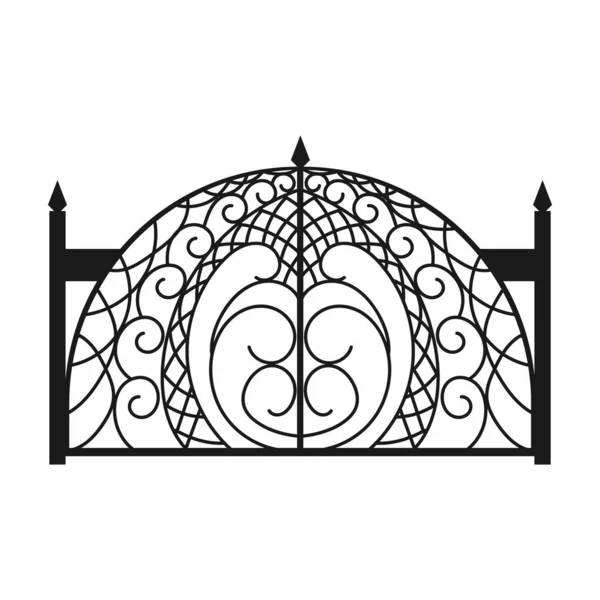 Fence gate vector icon.Cartoon vector icon isolated on white background fence gate. — Stock Vector