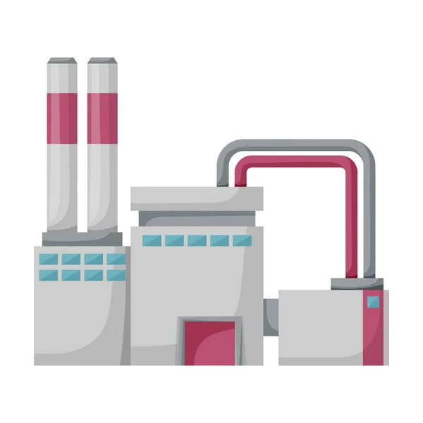 Icono de vector de edificio de fábrica icon.Cartoon aislado en el edificio de fábrica de fondo blanco . — Vector de stock