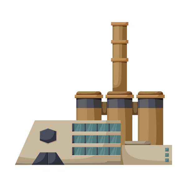 Fabbrica costruzione vettoriale icon.Cartoon icona vettoriale isolato su sfondo bianco fabbrica edificio . — Vettoriale Stock