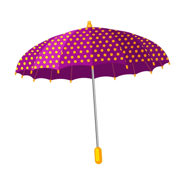 Icono de vector de paraguas. Icono de vector de dibujos animados aislado en paraguas de fondo blanco . — Vector de stock