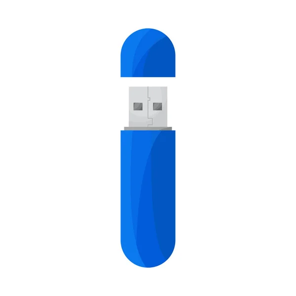 Diseño vectorial de usb y signo de memoria. Gráfico de USB y dispositivo símbolo de stock para la web . — Archivo Imágenes Vectoriales