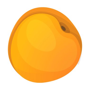 Kayısı vektörü simgesi. Beyaz arkaplan kayısı üzerinde izole edilmiş çizgi film vektör simgesi.