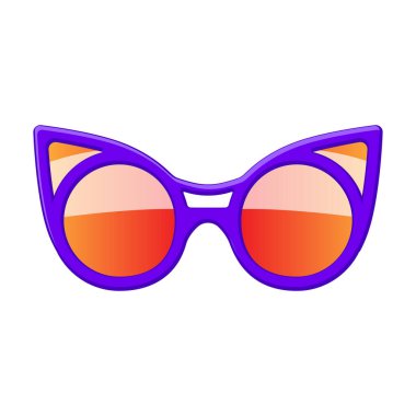 Güneş gözlüğü ikonu. Çizgi film vektör simgesi beyaz arka plan güneş gözlüğü üzerinde izole edildi.