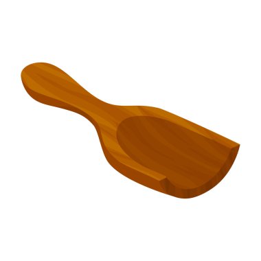 Kahve vektörü simgesi için kepçe. Karikatür vektör simgesi kahve için beyaz arka plan kepçesinde izole edilmiş..