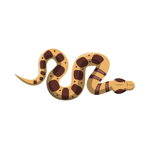 Projeto vetorial da serpente e do logotipo da víbora. Elemento web da serpente e rastejando ilustração vetor estoque . — Vetor de Stock