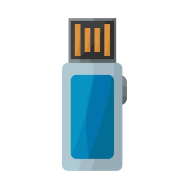 USB ve hafıza sembolünün vektör tasarımı. usb ve pc stok vektör illüstrasyonunun web ögesi.