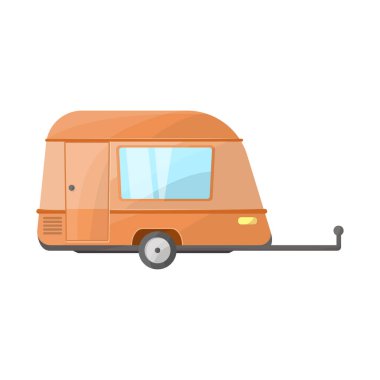 Römork ve klasik sembolün vektör tasarımı. Karavan ve van stok vektör illüstrasyonunun grafiği.