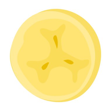 Parça muz vektör simgesi. Çizgi film vektör simgesi beyaz arkaplan parçasında izole edilmiş muz.