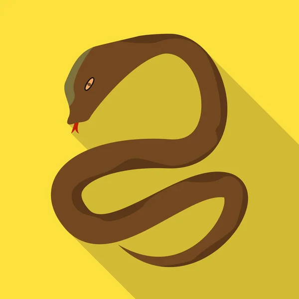 Ilustração vetorial de pitão e ícone da serpente. Conjunto de pitão e selva estoque vetor ilustração . — Vetor de Stock
