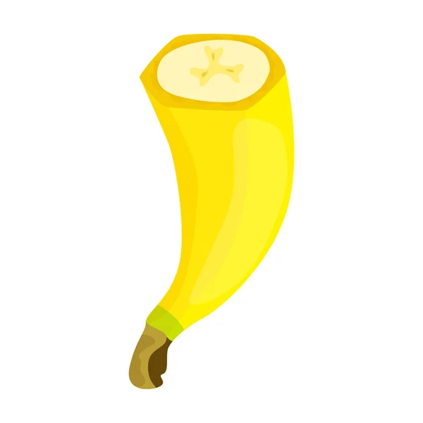 Kus banán vektorová ikona.Kreslený vektor ikona izolované na bílém pozadí kus banánu. — Stockový vektor