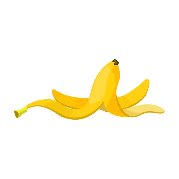 Ícone do vetor da casca de banana icon.Cartoon vetor isolado no fundo branco casca de banana . — Vetor de Stock