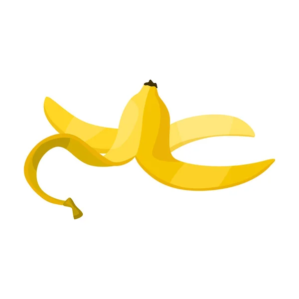 Ícone do vetor da casca de banana icon.Cartoon vetor isolado no fundo branco casca de banana . — Vetor de Stock