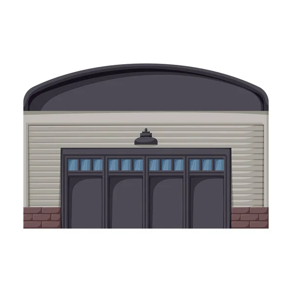 Garage of building vector icon.Cartoon vector icon isolated on white background garage of building. — Stock Vector