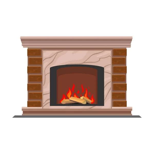 Chimenea vector icon.Cartoon icono del vector aislado en la chimenea de fondo blanco . — Vector de stock