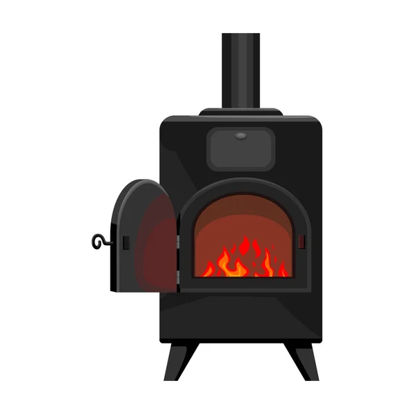 Chimenea vector icon.Cartoon icono del vector aislado en la chimenea de fondo blanco . — Vector de stock